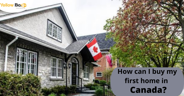 A home with canada country flag